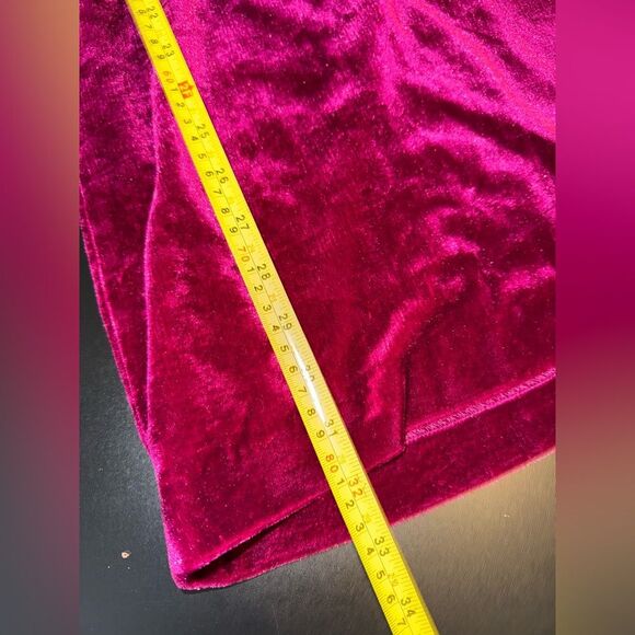 Rebecca Minkoff Vienne velvet square neck puff sleeve mini dress in fuchsia M - Picture 11 of 11